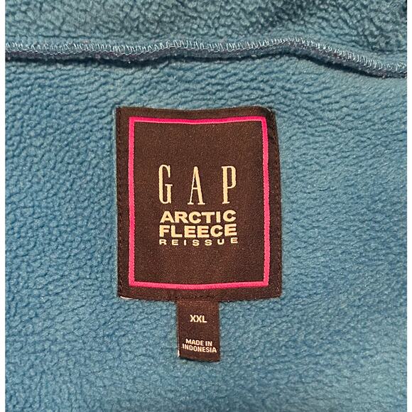 GAP Arctic Fleece Mountain Anorak Coat - Purple/ Blue Color Block - XXL - Picture 4 of 4